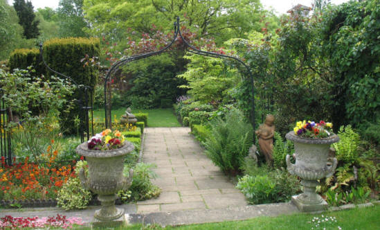 Period garden at Stockwood Park, Luton, Bedfordshire