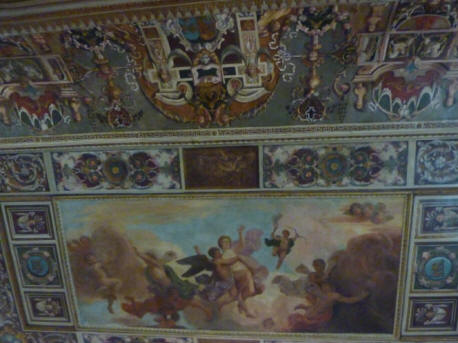 Greenwich - Queen's House - painted ceiling of bedroom