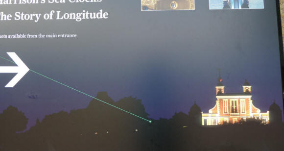 Greenwich Park - noticeboard showing Meridian laser