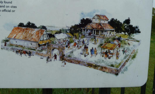 Greenwich Park - Roman remains - illustration on noticeboard