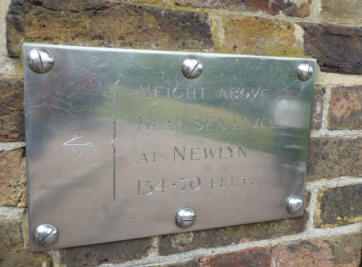 Greenwich Park - Royal Observatory - height above sea level plaque
