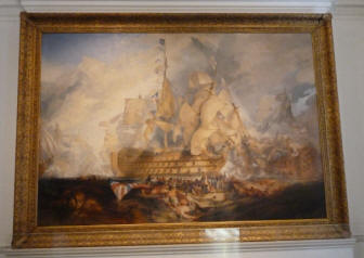 Greenwich - Queen's House - J M W Turner's painting of Battle of Trafalgar